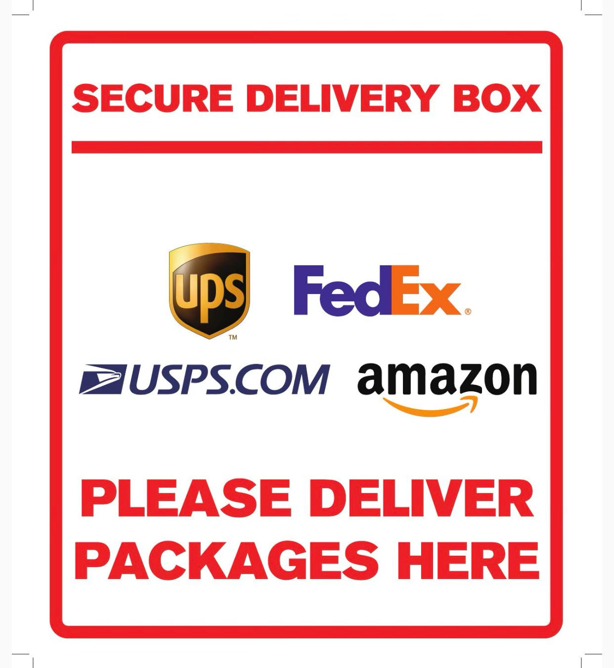 Secure Delivery Box - Standard/ Residential